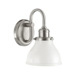 Baxter Wall Sconce - Brushed Nickel / Milk Glass
