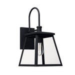 Belmore Outdoor Wall Sconce - Black / Clear