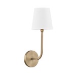 Dawson Wall Sconce - Aged Brass / White Fabric