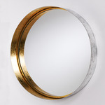 Metal Round Mirror - Silver Leaf / Gold Leaf / Mirror