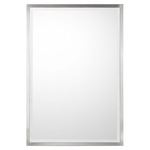 Beveled Rectangular Mirror - Brushed Nickel