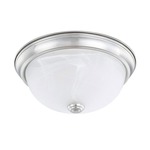 Homeplace Ceiling Light With White Faux Alabaster Glass - Chrome / White Faux Alabaster