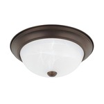 Homeplace Ceiling Light With White Faux Alabaster Glass - Bronze / White Faux Alabaster
