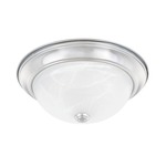 Homeplace Ceiling Light With White Faux Alabaster Glass - Chrome / White Faux Alabaster