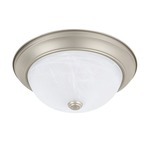 Homeplace Ceiling Light With White Faux Alabaster Glass - Matte Nickel / White Faux Alabaster