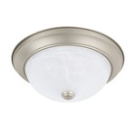 Homeplace Ceiling Light With White Faux Alabaster Glass - Matte Nickel / White Faux Alabaster