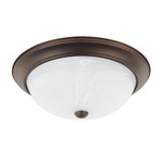 Homeplace Ceiling Light With White Faux Alabaster Glass - Bronze / White Faux Alabaster