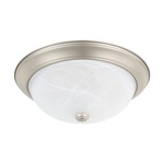 Homeplace Ceiling Light With White Faux Alabaster Glass - Matte Nickel / White Faux Alabaster