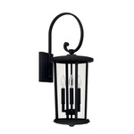 Howell Outdoor Wall Light - Black / Clear