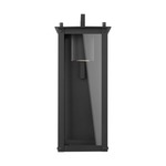 Hunt Outdoor LED Wall Lantern - Black / Clear