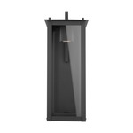Hunt Outdoor Wall Lantern - Black / Clear