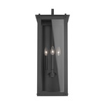Hunt Outdoor Wall Light - Black / Clear