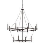 Lancaster Chandelier - Black Iron