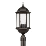 Main Street Post Light - Old Bronze / Antique Glass