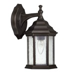 Main Street Outdoor Wall Light - Old Bronze / Antique Glass