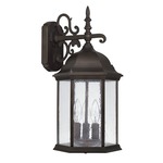 Main Street Outdoor Wall Lantern - Old Bronze / Antique Glass