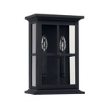 Mansell Outdoor Wall Light - Black / Clear