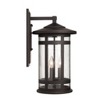 Mission Hills Outdoor Wall Lantern - Oiled Bronze / Seeded Glass