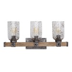 Nolan Bathroom Vanity Light - Mango Wood / Stone Seeded