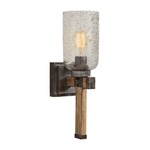 Nolan Wall Sconce - Mango Wood / Stone Seeded