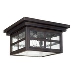 Preston Outdoor Ceiling Light Fixture - Old Bronze / Antique Glass