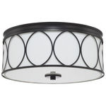 Rylann Ceiling Light - Matte Black / White Glass