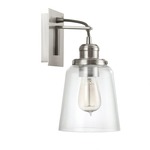 Fallon Wall Sconce - Brushed Nickel / Clear