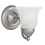 Brady Wall Sconce - Matte Nickel / White Faux Alabaster