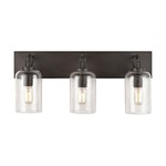 Signature 313 Bathroom Vanity Light - Old Bronze / Clear Seeded