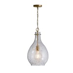 Signature 333813 Mini Pendant - Patina Brass / Stone Seeded