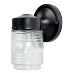 Jar Outdoor Wall Sconce - Black