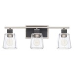 Tux Bathroom Vanity Light - Black / Clear