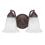 Brady Bathroom Vanity Light - Burnished Bronze / White Faux Alabaster