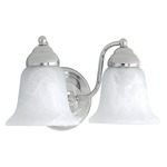 Brady Bathroom Vanity Light - Chrome / White Faux Alabaster