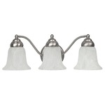 Brady Bathroom Vanity Light - Chrome / White Faux Alabaster