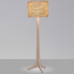 Nauta Floor Lamp - Brushed Aluminum / White Washed Oak / Burlap