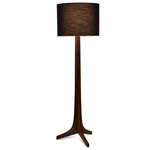 Nauta Floor Lamp - Brushed Brass / Dark Stained Walnut / Black Amaretto