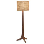 Nauta Floor Lamp - Brushed Brass / Walnut / Burlap