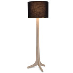 Nauta Floor Lamp - Brushed Brass / White Washed Oak / Black Amaretto
