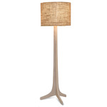 Nauta Floor Lamp - Brushed Brass / White Washed Oak / Burlap