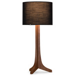 Nauta Table Lamp - Brushed Aluminum / Walnut / Black Amaretto