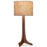 Nauta Table Lamp - Brushed Aluminum / Walnut / Burlap