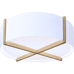 Plura Ceiling Light - White Washed Oak / Gloss White