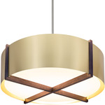 Plura Pendant - Walnut / Brushed Brass