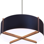 Plura Pendant - Walnut / Matte Black