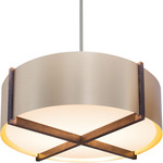 Plura Pendant - Walnut / Brushed Rose Gold