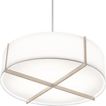 Plura Pendant - White Washed Oak / Frosted Polymer