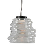 Bibendum Retrofit LED Pendant - Matte Black / Clear