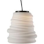 Bibendum Retrofit LED Pendant - Matte Black / White