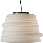 Bibendum Retrofit LED Pendant - Matte Black / White